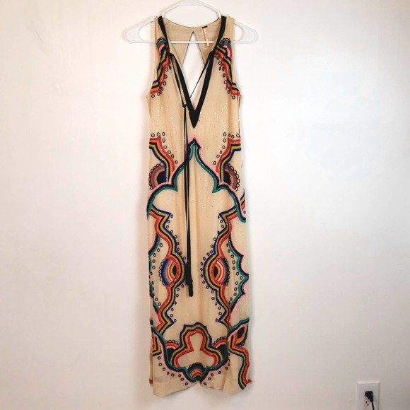 Free People Dresses & Skirts - Free People Beaded Maxi Dress size Small